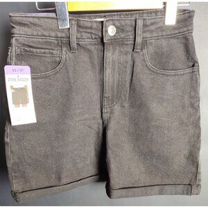 Steve Madden Denim Shorts Womenโs XS Gray Cuffed Casual Summer NWT Stretch